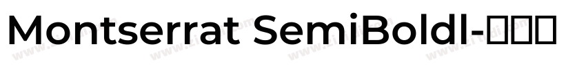 Montserrat SemiBoldl字体转换